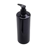 SUIYUANYA 4 個プラスチック 500 ミリリットル詰め替え空ポンプボトルディスペンサー黒ローションジェルソープシャンプー