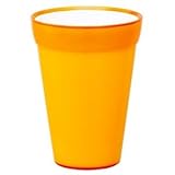 【2個入】イタリア製樹脂ポット(植木鉢/プランター) コッコアルト φ13.5cm/穴無し オレンジ 〔ガーデニング用品/園芸〕