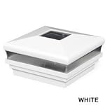 4 " x 4 " Neptuneビニールソーラーフェンスポストキャップ – ホワイト