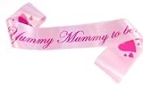 A Yummy Mummy To Be Satin Sash Pastel Pink/Pink by Shower My Baby