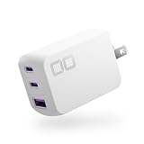 CIO NovaPort TRIOⅡ 65W USB-C ×2+A 急速充電器 [世界最小級 NovaIntelligence NovaEngine搭載] ACアダプター 3ポート 2C1A USB type-C×2 + type-A ノートPC 充電器 コンセント PD iPhone 17 / Air / 16 / 15 Android Galaxy Macbook iPad向け (ホワイト)