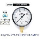 タスコ 75φフレアタイプ圧力計 3.5MPa TA141GA-235