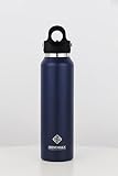 【REVOMAX公式】16oz 473ml 炭酸対応 ステンレスボトル 18時間保温 36時間保冷 真空断熱 水筒 ギフト レボマックス (Navy)