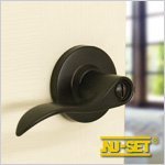 NuSet Abbey: Grade 2 Left-Handed Privacy Door Lever Lock (Oil Rubbed Bronze) by NUSET