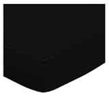 SheetWorld Fitted Square Playard Sheet 37.5 x 37.5 (Fits Joovy) - Solid Black Jersey Knit - Made In 