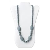 Bumkins Nixi Ellisse Silicone Teething Necklace, Gray by Bumkins [並行輸入品]