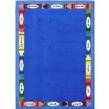 Joy Carpets Kid Essentials Language & Literacy Bilingual Colors Rug Multicolored 5'4 x 7'8 [並行輸入品]