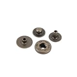 日本製 鉄材NO.1バネホック 10mm隠し頭 ハンシャセット10セット入 アンテック レザークラフト金具 留め具 ボタン