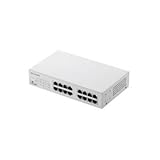 エレコム 10／100Mbps対応スイッチングHub／16ポート／金属筐体／電源内蔵モデル／ホワイト EHC-F16MN-HW