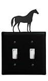 村錬鉄ss-vwi-ess-68 8インチHorseダブルスイッチカバー