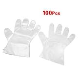 100pcs Eco-friendly Plastic Disposable Gloves for Cooking, Cleaning, Kitchen Food Handling