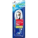 DXアンテナ　テレビ接続用同軸ケーブル(5m)　ホワイト　2JW5B2B