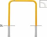 サンバリカー(アーチ)スチール製φ42.7横バー無 差込式 白色 FAA-42S7-650(W)