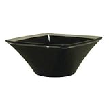 【4個入】イタリア製樹脂ポット(植木鉢/プランター) シャロー スクエア型/13cm 穴無し ブラック(黒) 〔ガーデニング用品/園芸〕