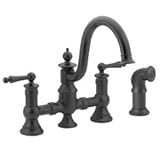 Moen S713WR Waterhill Two-Handle High Arc Kitchen Faucet, Wrought Iron [並行輸入品]