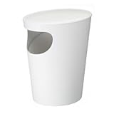 ゴミ箱付サイドテーブル ホワイト 日本製【代引不可】