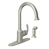 Moen 87301高円弧キッチン蛇口側スプレーとメタルレバーハンドルからT、 .375 87301SRS 1