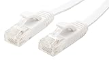 オーディオファン LANケーブル フラット CAT6 短い 50cm (端子含む) ホワイト 1本