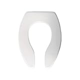 教会Bemis 14.25 " X 19 "細長いCommercial Toilet Seat仕上げ:ホワイト