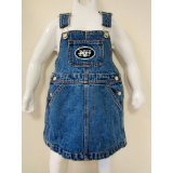 NFL公式ライセンス新しいYork Jets Bib Overallジャン・スカートドレス