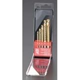 エスコ ジグソードリルセット(5本組・HSS/チタンコート) EA824JB-10