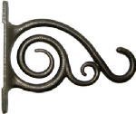 Panacea Plant Bracket with Scroll Brushed, Bronze, 6" [並行輸入品]
