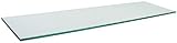 12 x 18 Rectangle 3/8 Tempered Clear Glass Shelf by TechnologyLK