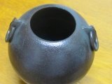 南部鉄丸花器、8㎝球、黒南部鉄、浄水国産竹炭5㎝、6枚付