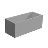 QD-BYM プランター スクエアプランター 長さ100x幅30x高さ30cm 組み立て簡単 ガーデニング 屋外 室内 グレー