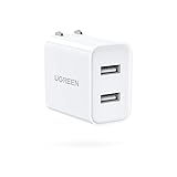 UGREEN USB 充電器 2ポート 3.1A PSE認証済み 折畳式 ACアダプター 急速充電 iPhone/iPad/Galaxy対応