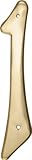 The Hillman Group 847043 4-Inch Traditional Solid Brass House, Number 1 by The Hillman Group