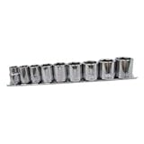 Koshihara ソケット9個セット、ホルダー付き　3/8"DR　6PT　インチ DIY 整備用工具