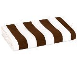 Stripes white/chocolate percale crib fitted sheet.... by Bacati [並行輸入品]