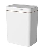 Tirczil 自動開閉 ゴミ箱 ふた付き 15L スリム スマートゴミ箱 密閉 防臭 センサーゴミ箱 電池式 タッチレスゴミ箱 小型 音無し 電動 ごみ箱 省スペース キッチン リビングルーム トイレ バスルーム オフィス 隙間 家庭用 (ホワイト-15L)