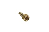 「ノーブランド品」 黄銅継手フレアチューブ　フィッティング　1/4" ホースID x 1/4" メス　４５度スイベル　ナットユニオン 　（５個入）