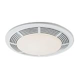 Nutone 8663RP Decorative Deluxe Fan/Light/Night Light w/ Round White Grille 100 [並行輸入品]