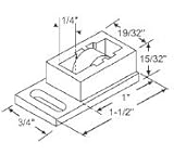 ウィンドウローラーアセンブリ、真鍮ホイール、1 / 2 "直径 – パッケージ