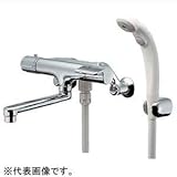 カクダイ サーモスタットシャワー混合栓 節湯型 壁付タイプ 逆流防止機能・シャワーホース付 173-062