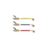 アサダ:アサダ 1/4”BV付ホース オス(BV付)×メス 赤 Y25602 型式:Y25602