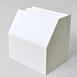 スライド募金箱Lタイプ　白　鍵付　幅25cm