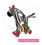 North American Bear Tickly Toy Zebra Ring Toy, Black/White (Discontinued by Manufacturer) by North A