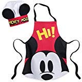 DisneyParks Mickey Mouse Kids Size Chef Apron and Hat Set NEW