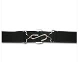 Elastic kids snake belt - 1 (25MM) Wide elastic belt - Various Colours. (Black) by Wiz
