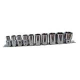 Koshihara ソケット10個セット、ホルダー付き　1/2"DR　6PT　ミリ