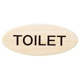 シロクマ チークサイン TOILET NP-35-3 楕円90×38mm×2.5t 白