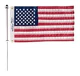 High Quality 916 Aluminum Boat 3/4-Inch Flag Pole With Charlevoix Clips (24-Inch)