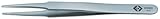 C. K Tools T2360 Stainless Steel Positioning Tweezers Flat Round Straight Tips 4 3/4-Inch OAL [並行輸入品