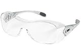 Crews OG110AF Law Over The Glass Polycarbonate Clear Anti-Fog Lens Safety Glasses with Hybrid Black 