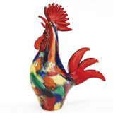 Badash Crystal GW603 ART GLASS ROOSTER H11 in.