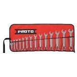 Stanley Proto J1200MES-14 12 Point Full Polish Metric Short Combination Wrench Set, 14-Piece [並行輸入品]